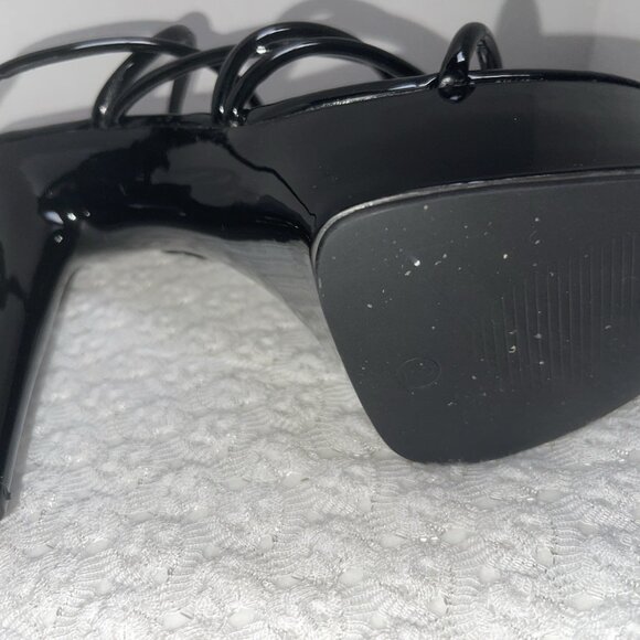 Cape Robbin Black Strappy Platform High Heels - Picture 4 of 6